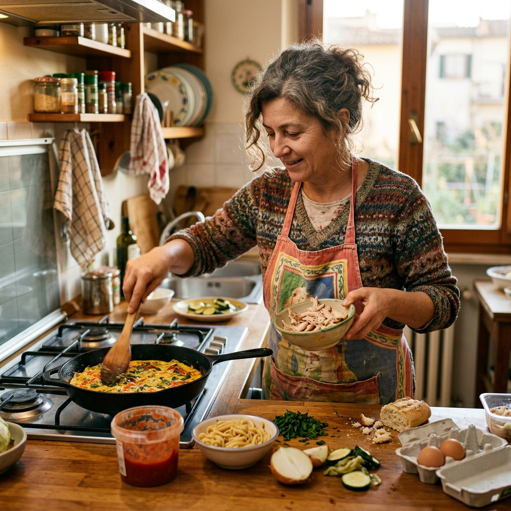 Cucinare con gli avanzi in cucina domestica